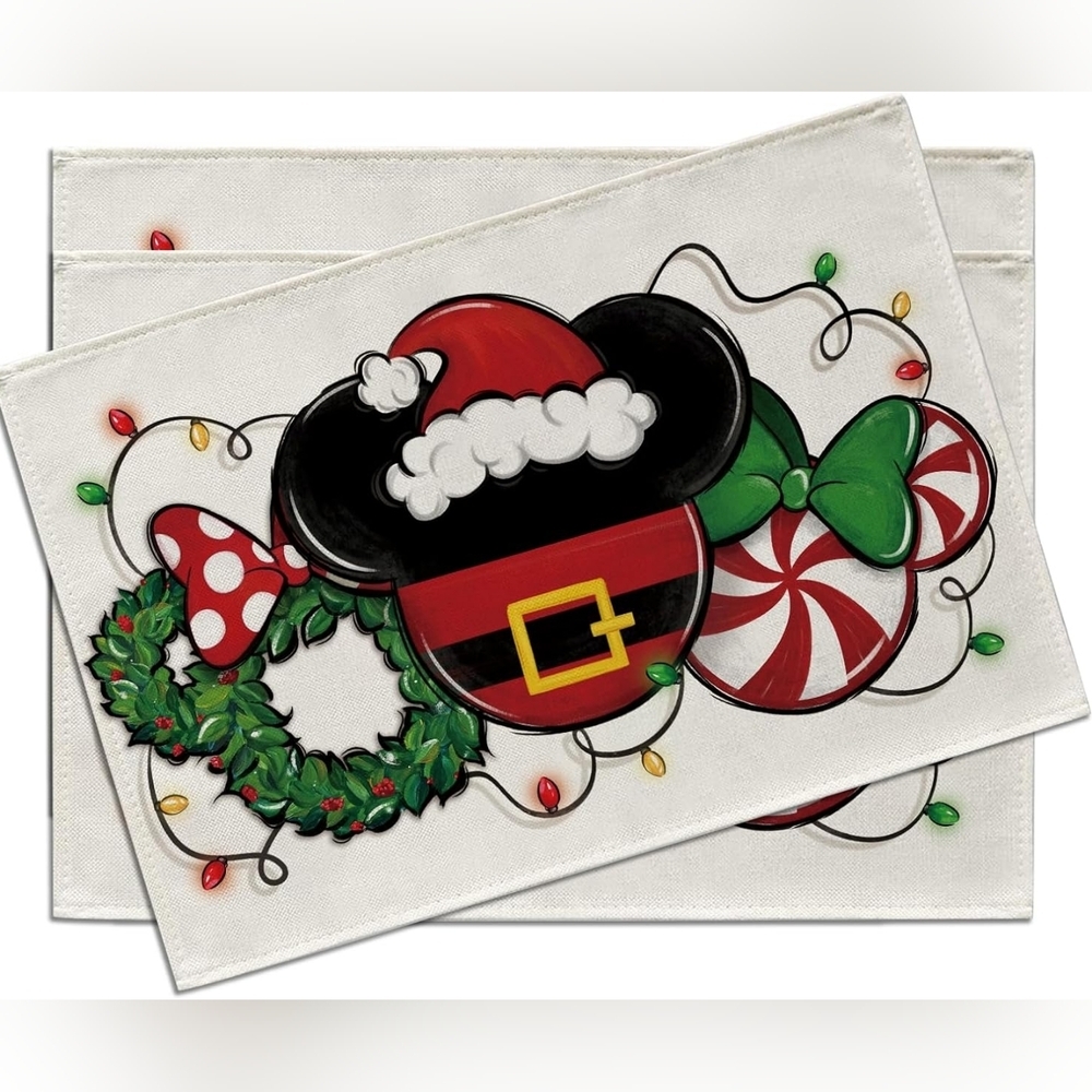 NWT Croar Christmas Santa Placemats Set of 4